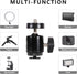 360 1/4 inch (2 Pack) Hot Shoe Mount Adapter Degree Swivel Mini Ball head with Screw for DSLR Camera, Monitor