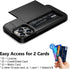 Vofolen Dual Layer Shockproof Wallet Case for iPhone 15 Pro 6.1 Inch, Black with Hidden Card Slot and Slim Hard Shell