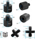 Threaded Tripod Screw Adapter Double Head Stud, 1/4" Male to 3/8" Female Adapter Set for Camera Cage Mount Light Stand