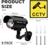Kanayu 6 Pieces Solar Powered Fake Security Camera, Simulated Surveillance with Realistic Red Flashing Lights