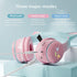 Black Wireless Cat Ear Earphones, Bluetooth 5.0, for Mobile Phones & Tablets, Perfect for Video Gaming.