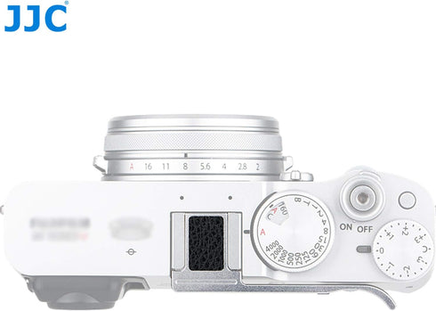 JJC TA-X100V Silver Thumbs Up Grip for Fuji X100V Camera, Hot Shoe Thumb Grip, Premium Aluminium Alloy