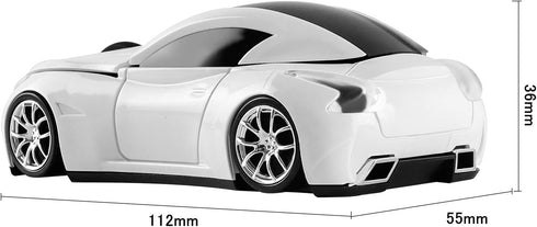 Cool Sport Car Shaped 2.4GHz Wireless Mouse, Optical Cordless Mice with USB Receiver for PC Laptop Computer, 1600DPI