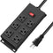 JUNNUJ Heavy Duty 20 Amp Power Strip with 6 Outlets, 12 Gauge Surge Protector, 3000J, 6 FT Extension Cord for Garage