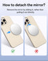 Takerers 2.25" 16/15/14/13/12 Magnetic Selfie Mirror for Magsafe iPhone Series Pro Max Plus Back Camera, Compatible
