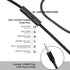 Kids Wired Headphones for School with Microphone, Lightweight Foldable Design for Boys and Girls (Black)