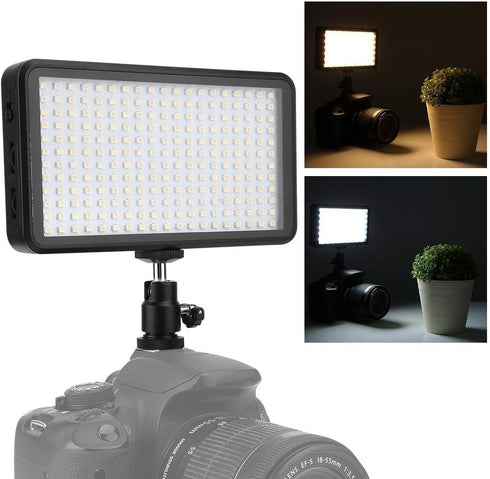 LED Video Light W228, 3200K/6000K LED Light Panel Lamp for Nikon, Canon, Sony Digital Cameras