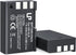 EN-EL9 EN EL9a Battery Pack, 2-Pack Rechargeable Li-Ion Battery Set, Compatible with Nikon Cameras