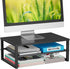 Ekisemio 2-Tier Computer Monitor Stand Riser, Desk Organizer for Monitor, Black