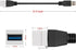 Poyiccot USB 3.0 Keystone Jack Cable, 10Gbps Type A Male to Female Pigtail Extension Cable for Wall Plate Connectors