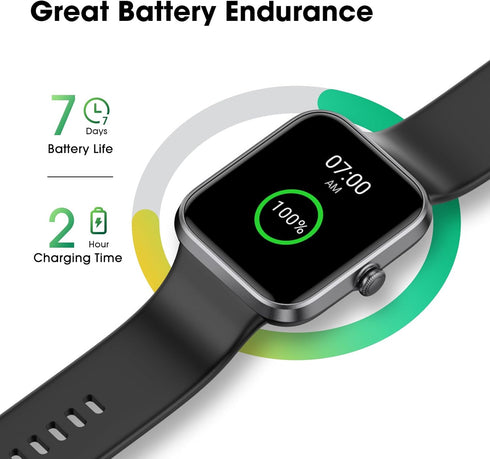 Smart Watch Fitness Tracker, 44mm Waterproof with Heart Rate, SpO2, Sleep Monitor - Compatible with iOS Android Phones