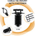 Xislet 160Pcs Universal Push Mount Cable Zip Tie, Compatible with Cars, Boat, Trailer, Nylon Self Locking Cable Strap