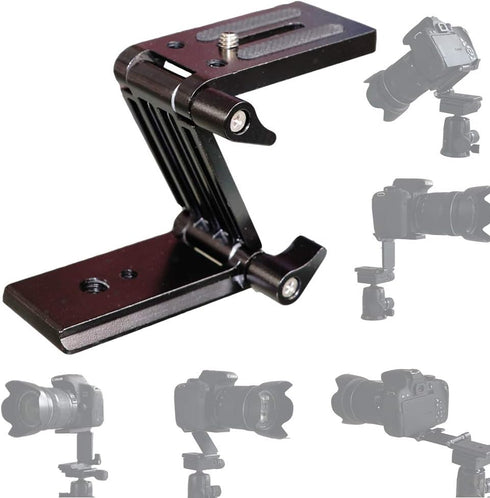 Universal Flex Tilt Head Z Mount Bracket with Quick Release Plate for Camera Slider Rail Cage Rig Gimbal Stabilizer