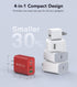 40W USB C Wall Charger, 2-Pack Super Fast Charging Block PD+QC 4 Port Charger Cube for iPad, iPhone, Switch, Smart