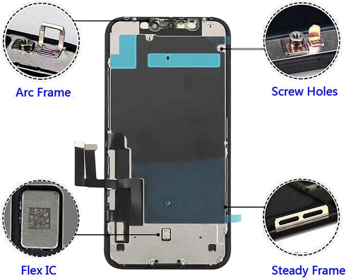 Brinonac LCD Screen Replacement Kit for iPhone 11, 6.1 inch 3D Touch Display, Assembly Set with Tools, Adhesive, Glass