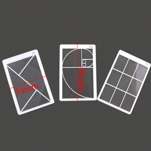 ZQIY 4PCS Golden Ratio Viewer Art Painting Viewfinder with Sliding Mechanism Portable Field of View Capture Tool