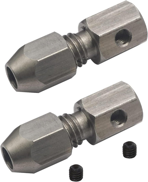 2Pack Vgoohobby CNC Stainless Steel RC Flex Collet Coupler Flexible Coupling Motor