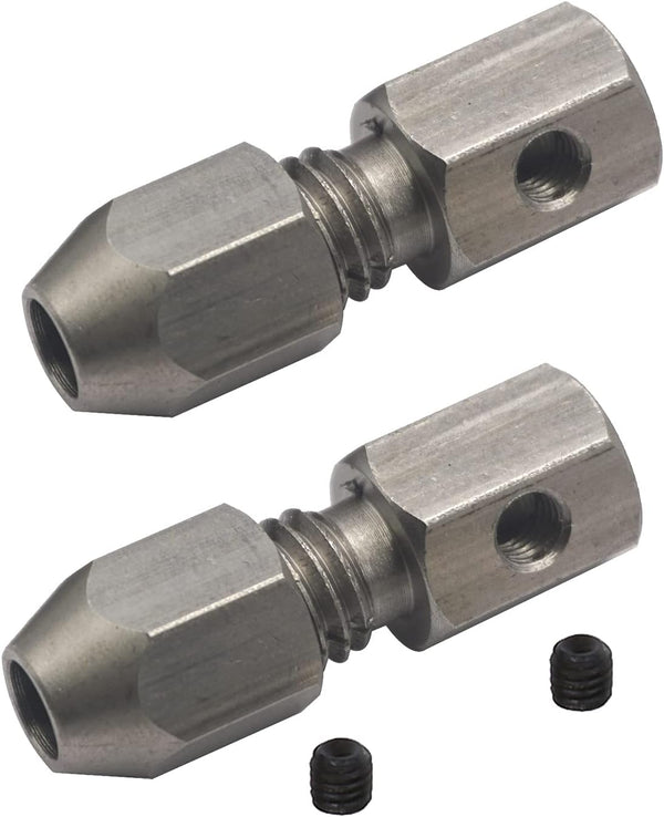 2Pack Vgoohobby CNC Stainless Steel RC Flex Collet Coupler Flexible Coupling Motor