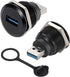 PENGLIN 2PCS USB 3.0 Connector, Male to Female Conversion Panel Mount Extension Adapter for Data Transfer/Charging