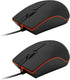 2 Pack Wired Mouse, USB Wired Computer Mouse for Right or Left Hand, Ergonomic Design for PC, Laptop, Mac