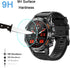 3 Pack Tempered Glass Screen Protector for SUNKTA K52 Smartwatch, Compatible with FOXBOX K-52 Anti-Scratch Foils