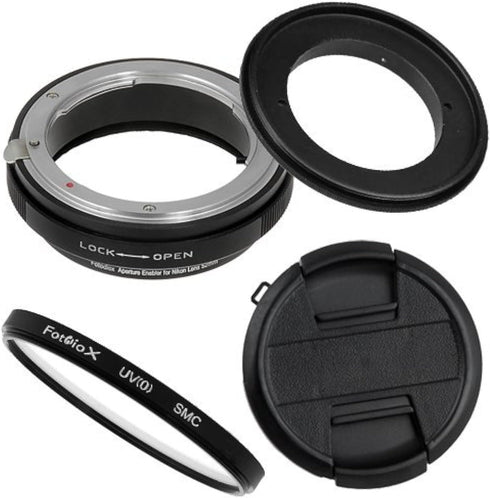 Fotodiox 67mm Macro Reverse Ring Filter Kit for Nikon F-Mount Cameras - Includes UV Filter, Aperture Control Adapter,