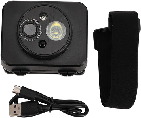 LAISANIM Head Mounted Camera, 1080P HD 45 Adjustable Headset Action Camcorder with LED