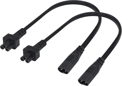 AAOTOKK (2 Pack) IEC 320 C8 to C5 AC Adapter Cable,7.5A 125V Figure