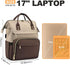 LOVEVOOK Laptop Backpack for Women - Fashion Travel Computer Bag with USB Port, Fits 17-Inch Laptop, Light