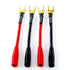 Spade Plug to Female Banana Jack Adapter Cable, 4mm Banana Jack Female to Fork Spades Cable 4 Pack (3 inch)