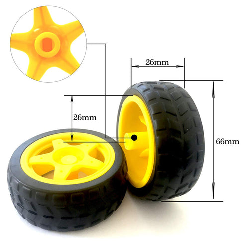 3V-12V 1:48 4WD 4X Motor,4X DC TT Dual Shaft Gear Motor with Tire Wheel Kit for UNO Arduino Robot Smart Car Eletronic