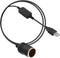 Apoi USB A Male to 12V Car Cigarette Lighter Socket - Female Step Up Cable Inverter (1.96FT/0.6M)