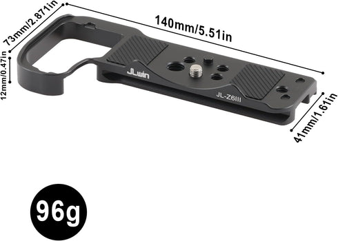 FocusFoto Z6 Z6III Quick Release Baseplate QR Plate Mount for Nikon III, Mirrorless Camera, Compatible with Arca-Swiss