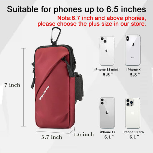 Prime Comfort (6.7 Inches, Cell Phone Holder, Small Crossbody Shoulder Holsters Bag with Arm Band, Fits iPhone
