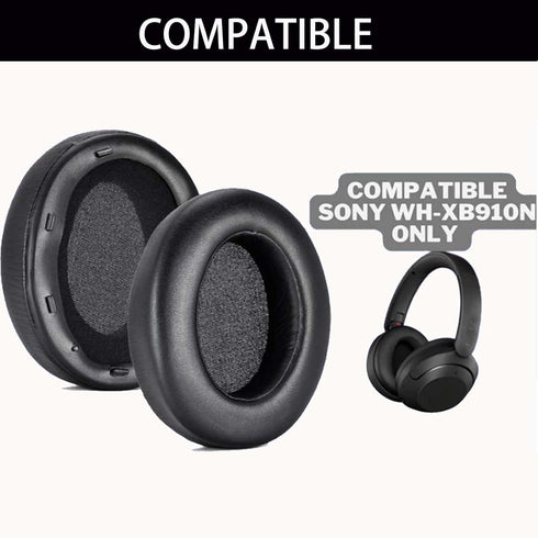 Replacement Ear Pad Cushions for Sony WH-XB910N Wireless Bluetooth Noise Cancelling Headphones (Black)