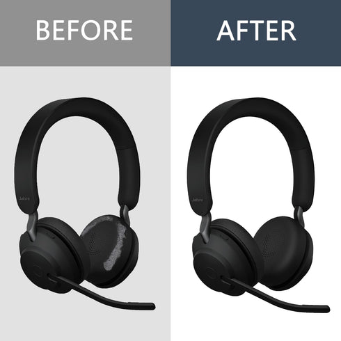 Replacement Ear Pads Compatible with Jabra Evolve2 65 MS/65 UC, Cushions for Evolve2 40 UC/MS, Black