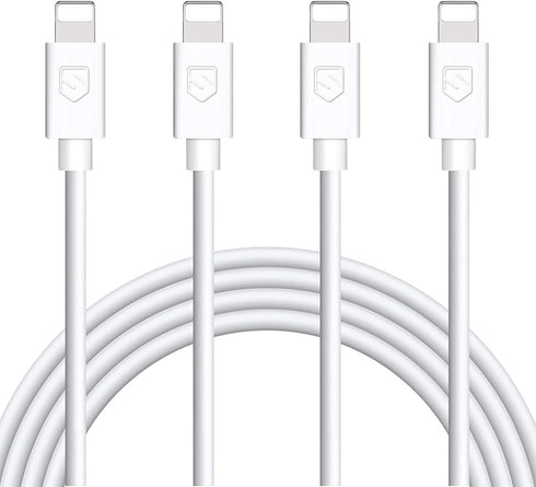 4Pack 6FT Lightning to USB Charging Cable for iPhone 13, 12, 11 Pro, XS MAX, XR, X, 8, 7, 6, 5 (S-06WH)