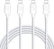 4Pack 6FT Lightning to USB Charging Cable for iPhone 13, 12, 11 Pro, XS MAX, XR, X, 8, 7, 6, 5 (S-06WH)