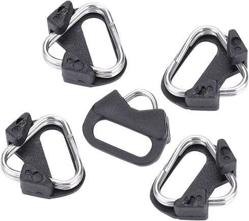 Acouto Lug Ring Camera Strap Triangle Split Ring Alloy Hook, 5pcs Camera Shoulder Strap Adapters for Round Eyelet