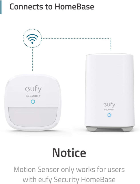 eufy Security 100 30 2-Year 24/7 Motion Sensor, Home Alarm System, Coverage, ft Detection Range, Battery Life