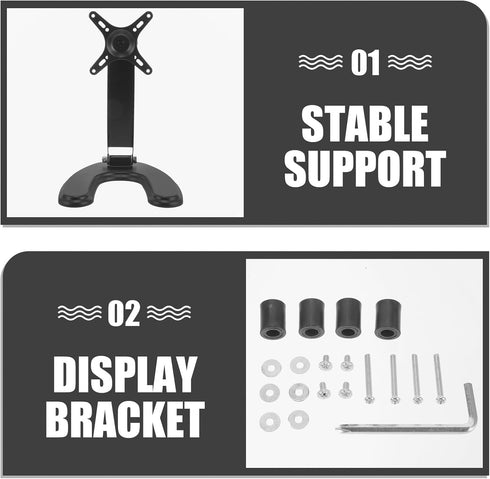 FINISPERSOO 14-27 Inch Universal Tv Pedestal Feet Support Base for LCD LED Tvs Replacement with Non-Drill Mounting