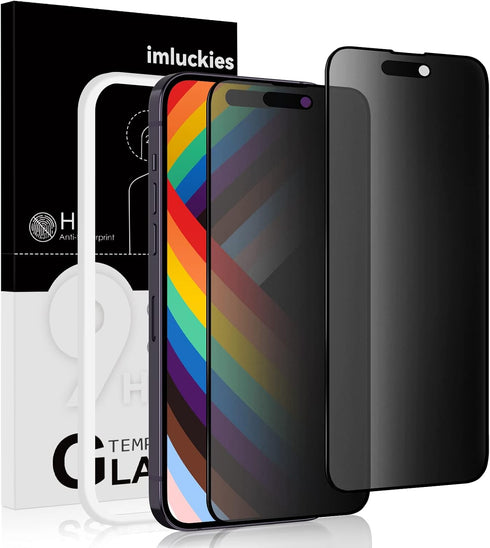 imluckies 2 Pack Matte Privacy Screen Protector for iPhone 14 Pro Max, 6.7", Anti-Spy, Anti-Fingerprint, Easy Install