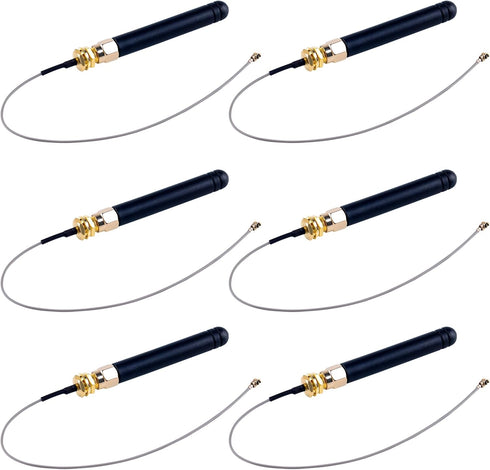 6PCS 915MHz Lora Antenna with U.FL/IPEX1.0 to Female SMA Cable, 2DBI Gain for Lora Board