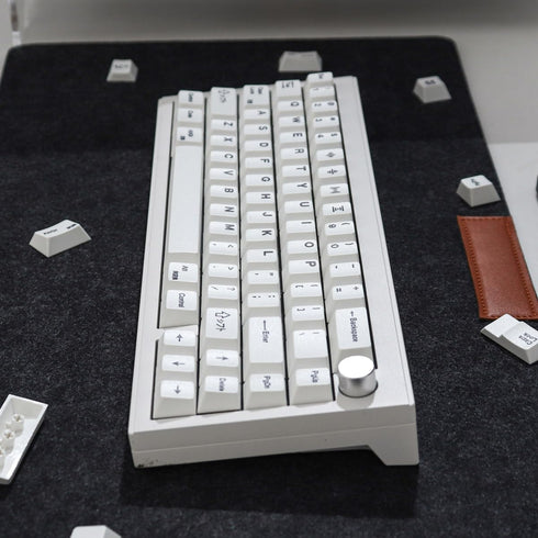 Gliging 135 Keys PBT Keycaps Cherry Profile DYE-Sub, White Theme Minimalist Style for Mechanical Keyboards