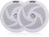 Pyle Marine Speakers - 4 Inch 2 Way Waterproof Outdoor Audio Stereo Sound System, 100 Watt Power, 1 Pair, White