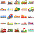 Mekycro Pack 50 Set Train Stickers PCS, Cute Cartoon Waterproof Vinyl Die-Cut Train Sticker for Water Bottles Laptop
