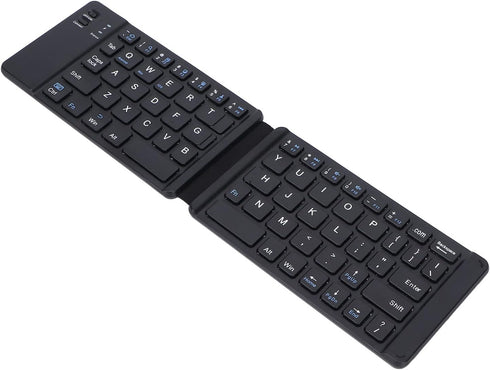 Hilitand Foldable Bluetooth Keyboard - Ultra-Slim Silent Rechargeable Compact Ergonomic Mini for iOS and Android