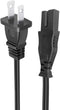 Polarized 8.2ft Power Cord for JVC Emerald EM32FL EM39FT EM55FT LT-32DM22 EM65FTR EM42FTR TV, 2 Prong Replacement