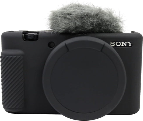 Camera Case for Sony ZV-1 ZV1 Vlog Camera, Soft Silicone Protective Cover with Removable Lens Cover