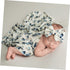 TAKESH 2 Sets DIXII Hair Band Receiving Blanket Newborn boy Clothes Floral Suit Photo Props Swaddle wrap Infant